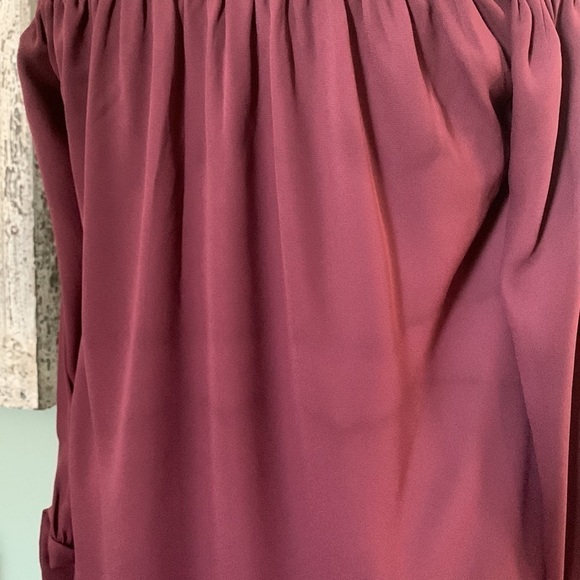 Wishlist apparel Elastic Neckline Top - Mulberry - Picture 6 of 14